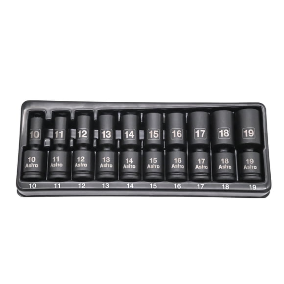 Cajas de vaso de impacto AP Astro Pneumático 10 uds 3/8" Métricas