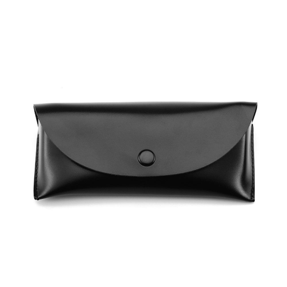 Xusx111 - Caso De Gafas De Cuero, Bolsa De Gafas De Sol Flexible Caso Delgado Para Mujeres Hombres Caso De Gafas Horizontales (negro)
