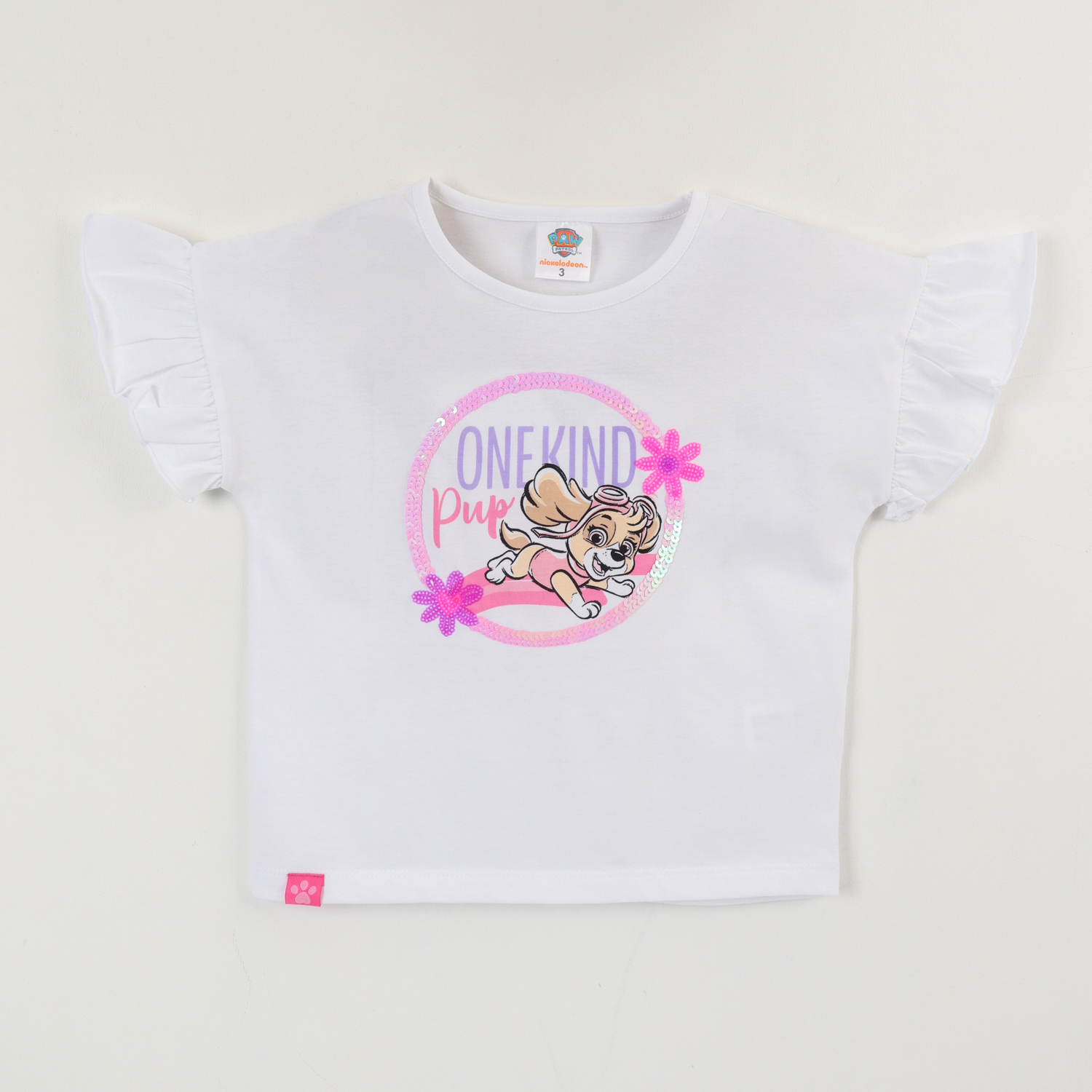 Polera Manga Corta Niña Blanco Skye One Kind Pup Paw Patrol