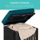 thumbnail image 2 of Ottomanas de mimbre Best Choice Products, juego de 2, azul pavo real, 2 of 7