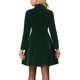 thumbnail image 3 of INSPIRE CHIC Abrigo de Mujer de Terciopelo en Línea A Doble Botonadura con Cuello Alto de Longitud Media para Invierno S Verde Oscuro, 3 of 6