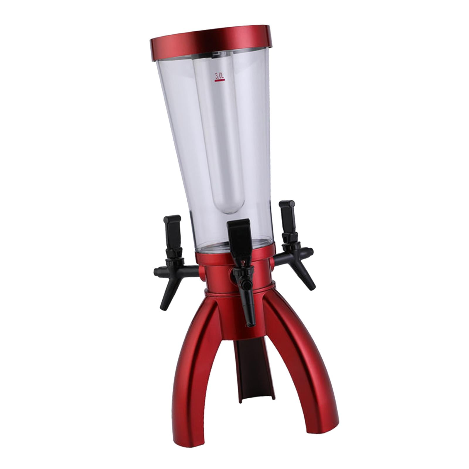 Magideal - Dispensador De Cerveza, Grifos De Cerveza, Grifo Integrado Margarita De 3l Con Tubo De Congelación, Máquina Dispensadora De Vino Para Fiesta En La Par Rojo