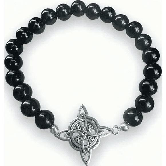 Pulsera nudo brujas piedras protección elasticada