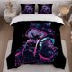 thumbnail image 1 of Cyberpunk Cat Girl Themed Bedding Set | Includes 1 Duvet Cover and 2 Pillowcases Soft and Comfortable, 1 of 5