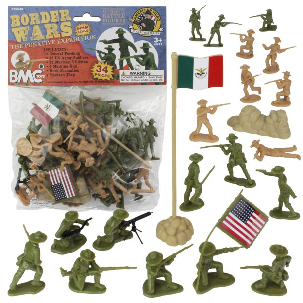 Figuras de juguete BMC Border Wars El ejército de los Estados Unidos contra los villanos mexicanos