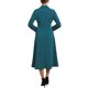 thumbnail image 3 of INSPIRE CHIC Vestidos formales de blazer para mujer Cuello con solapa Cuello en V Manga larga Vestido de trabajo en línea A XL Azul Verde, 3 of 5