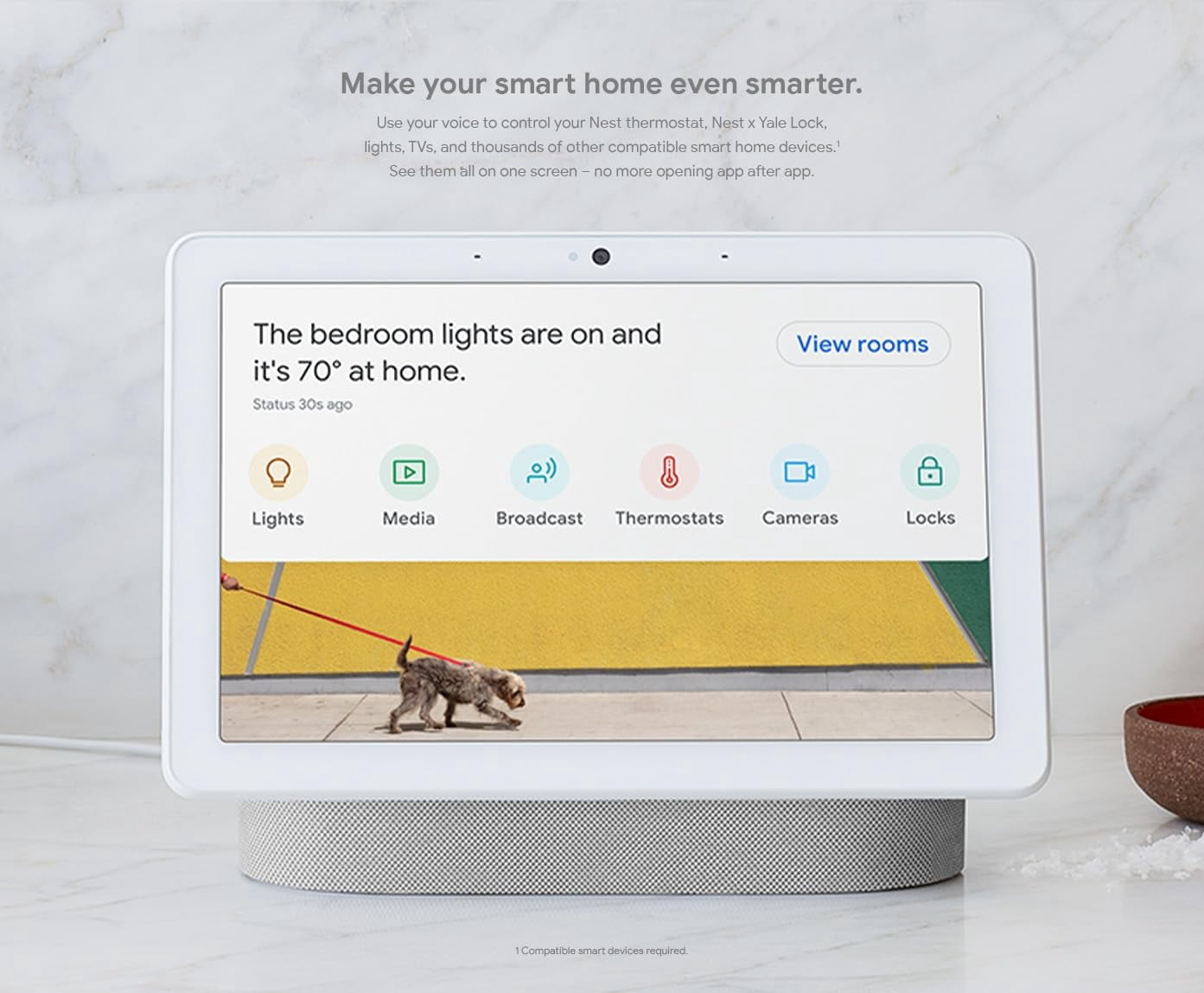 Pantalla inteligente Google Nest Hub Max 10 con Google Assistant