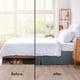thumbnail image 3 of Skirt Utopia Bedding Queen, microfibra gris, 40 cm, caída, 3 of 7