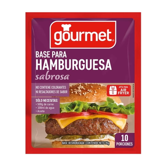 Base Para Hamburguesas Nueva Receta 90 g Gourmet