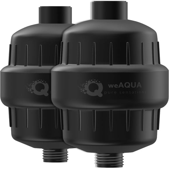 Filtro de ducha WEAQUA Family, paquete de 2, para eliminar agua dura
