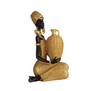 Magideal - Estatua De Señora Tribal Africana, Escultura De Señora Africana, Escultura De Mesa, Artesanía, Estatuilla De Mujer Africana Para El Hogar Y El Dormito Estilo A