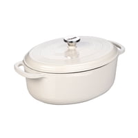 Lodge - Olla Holandesa Esmaltada Ovalada Essential Blanco 6.5 Litros