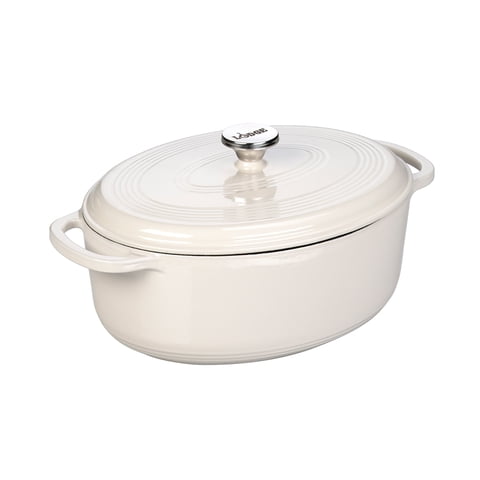 Lodge - Olla Holandesa Esmaltada Ovalada Essential Blanco 6.5 Litros