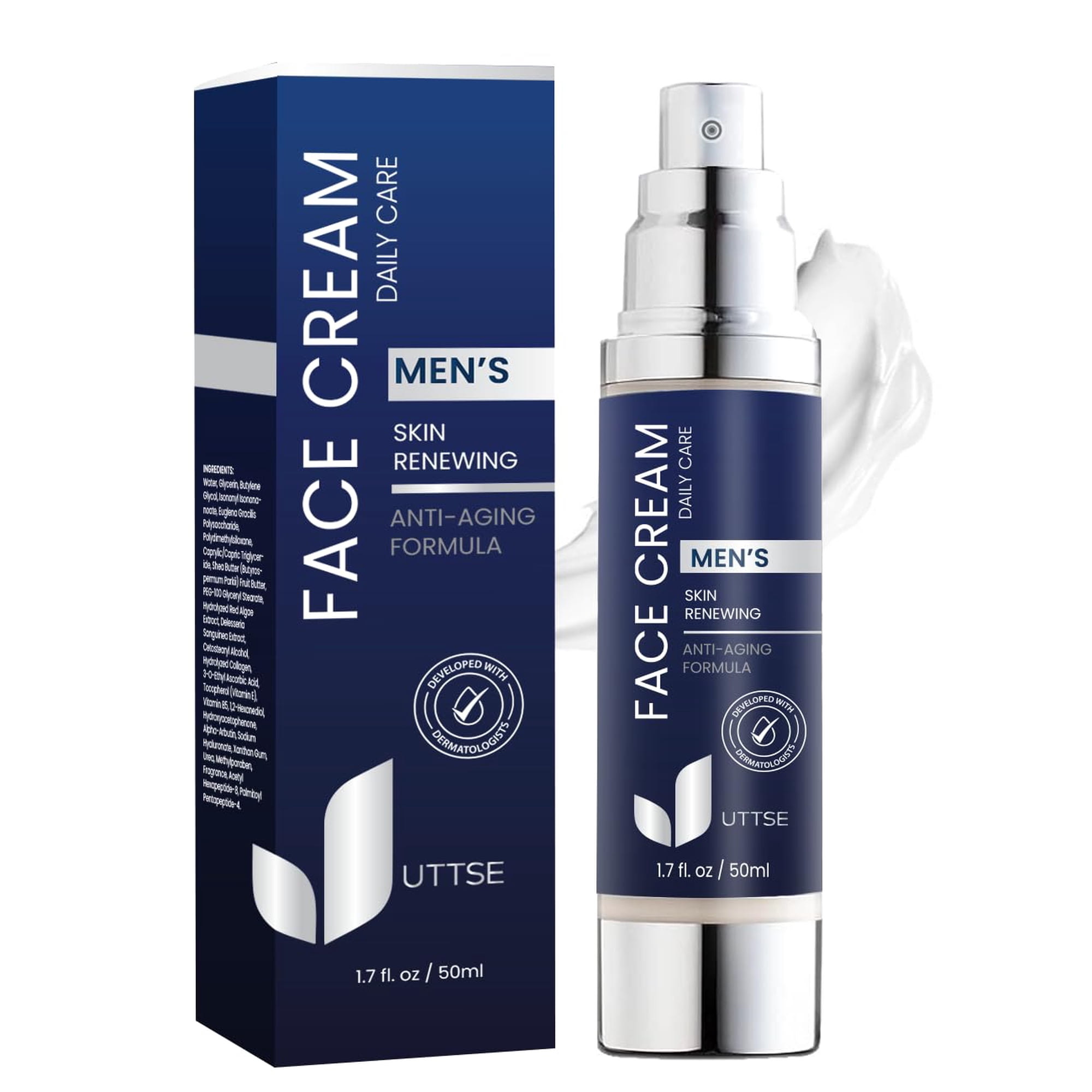 Crema Facial Uttse 6 En 1 Antienvejecimiento Y Arrugas Para Hombre, 50 Ml