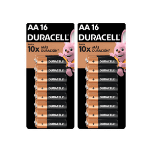 Pack 32 Pilas Duracell Aa, (2 X 16 Pilas, Batería Doble A)