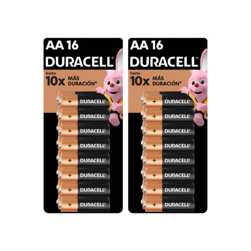 Pack 32 Pilas Duracell Aa, (2 X 16 Pilas, Batería Doble A)