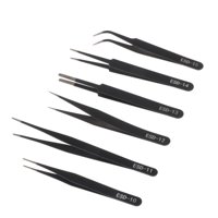 Ioensy - Juego De Pinzas De Precisión De 6 Piezas Pinzas De Decoración De Uñas Juego De Pinzas De Precisión Blunt