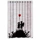 thumbnail image 1 of Cortina de ducha con diseño de grafiti de Banksy Love Story, con ganchos, tamaño 48 x 72 pulgadas, 1 of 3