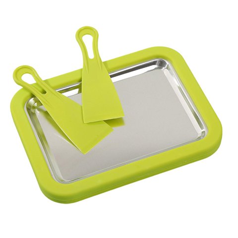 Bothyi - Plato Para Helado Diy Summer Con Espátulas Para Sorbete Verde