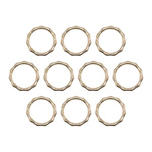 Bothyi - 10 Piezas De Anillos De Resorte De Metal Con Clip De Mosquetón Para Correa De Hombro De Bolso Dorado