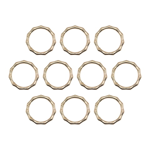 Bothyi - 10 Piezas De Anillos De Resorte De Metal Con Clip De Mosquetón Para Correa De Hombro De Bolso Dorado
