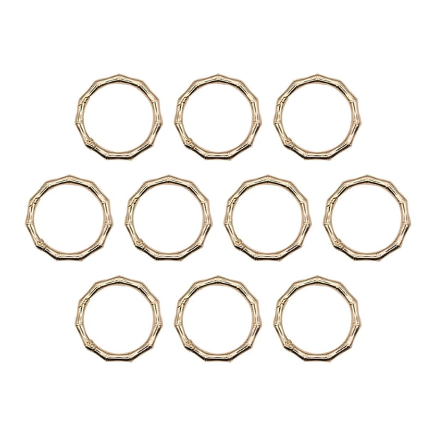 10 Piezas De Anillos De Resorte De Metal Con Clip De Mosquetón Para Correa De Hombro De Bolso Dorado