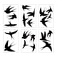 thumbnail image 5 of Pegatinas De Golondrinas, 6 Hojas, 20 Piezas, PVC, Pájaros, Anticolisión, Adhesivos Para Ventanas, 5 of 5