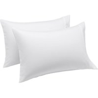 Aura Zeus - Set 2 Fundas De Almohada 50X70 Blanca Suave Hilos