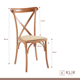 thumbnail image 5 of Comedor Mesa de Vidrio Rectangular 120x80 + 6 Silla Crossback Madera, 5 of 8