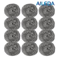 Aileda Esponja Acero 15 Grs X 12 Unidades Virutilla Esponja De Acero Para Olla Y Cocina