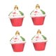 thumbnail image 1 of 4 Adornos Navide?os Para Cupcakes, Adornos Para Colgar En La Pared Del árbol De Navidad, Color Rojo, 1 of 3