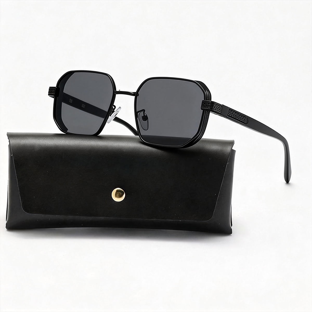 Polasup Gafas Lentes De Sol Gafas De Sol Que Estilizan Cualquier Rostro Las Gafas De Sol De Montura Grande Muestran Una Cara Pequeña,