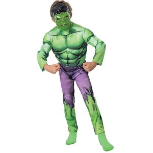 Disfraz Hulk Con Musculos Marvel Talla 4 A 6 Años