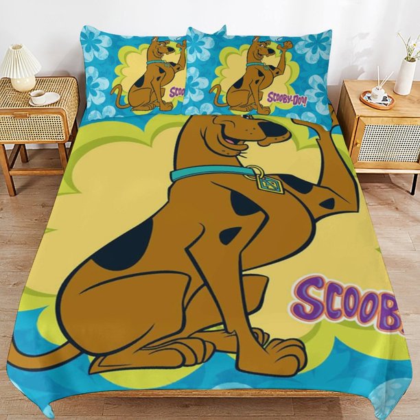 Scooby Doo Comforter Set 3 Pieces Quilt Cover Set Soft Bedding Sets for All Seasons