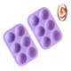 thumbnail image 1 of Moldes Silicona 6 Cavidades Semiesfera Repostería Pastelería Cl Violeta, 1 of 7