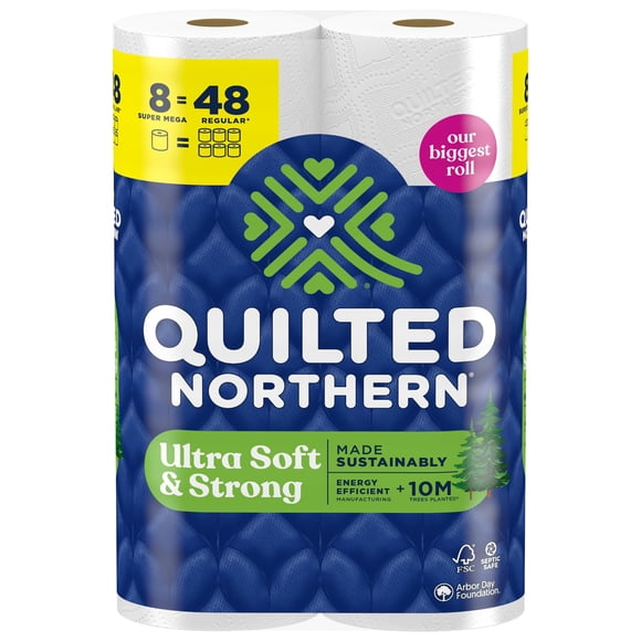 Papel Higiénico Quilted Northern Ultra Suave 8 Rollos Súper Mega