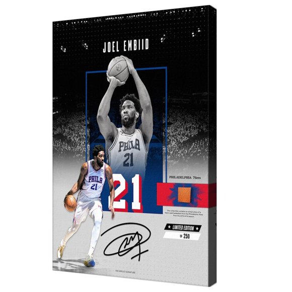 Arte de pared MENKARWHY: póster de baloncesto firmado de Joel Embiid
