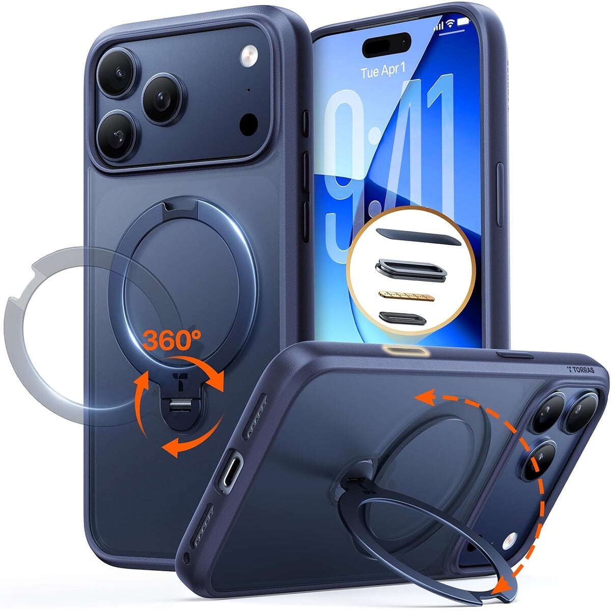 Funda Torras Q3 Spin Iphone 17 Pro Max Soporte 360a Magnatica