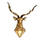 thumbnail image 1 of Art Deer Head Lámpara de pared Escultura de pared Accesorio Pantalla de material acero inoxidable Animal Antler Sconces Luz para cocina, loft, salón, pasillo,, 1 of 5