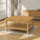 thumbnail image 2 of Mesa de Centro "Brisa" Nórdica Mesa de Living de Madera Maciza - Natural - 80x70x45 cm, 2 of 3