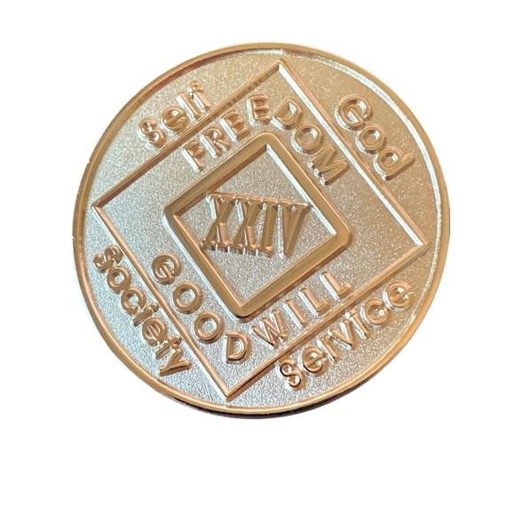Medalla NA Narcotics Anonymous 24 años Bronce