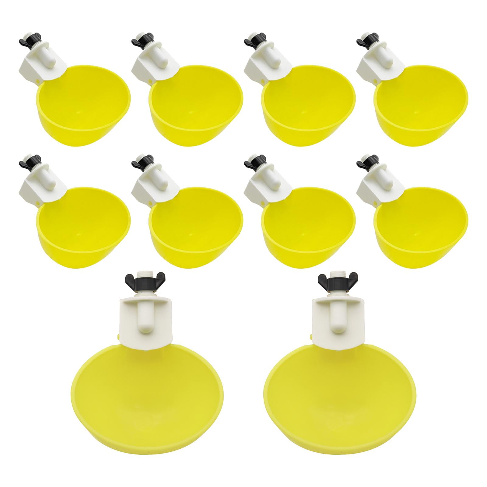 Ioensy - 10 Uds. De Vasos Para Beber Agua De Aves De Corral Para Gallinas Y Pollos, Bebedero Automático De Plástico