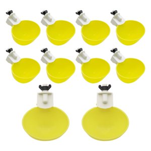 Ioensy - 10 Uds. De Vasos Para Beber Agua De Aves De Corral Para Gallinas Y Pollos, Bebedero Automático De Plástico