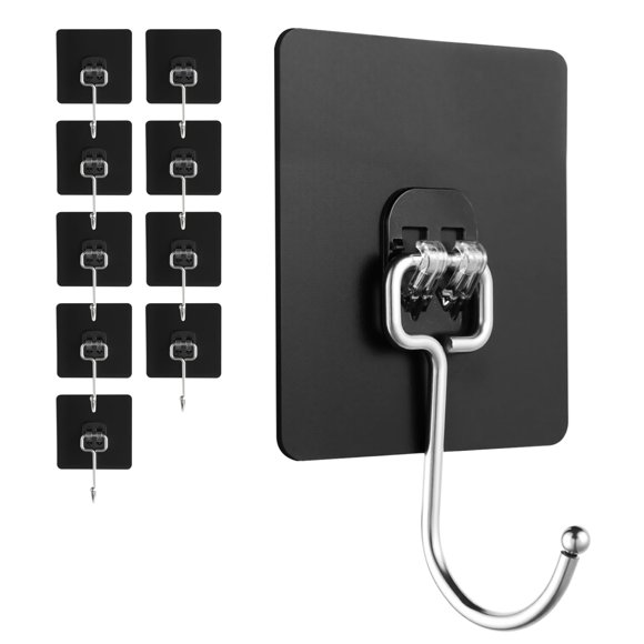 Ganchos de pared BaGushan, paquete de 10, alta resistencia, 27 kg, impermeables