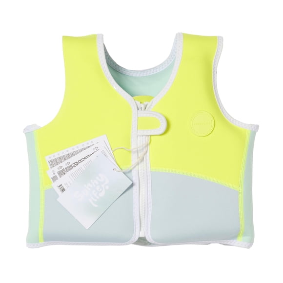Chaleco de natación Sunnylife para bebé, neopreno, cierre frontal, amarillo