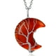 thumbnail image 1 of HESHPAWS Árbol de la vida collar de collar de alambre envuelto de luna creciente colgante de piedra de la luna creciente colgante,7 Chakra collar de joyería de cristal de curación para mujeres, 1 of 2