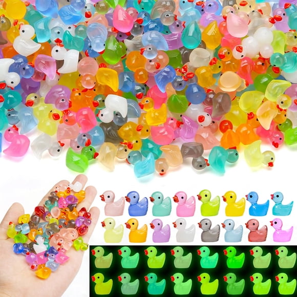 370 Figuras Mini De Patito De Resina Que Brillan En La Oscuridad