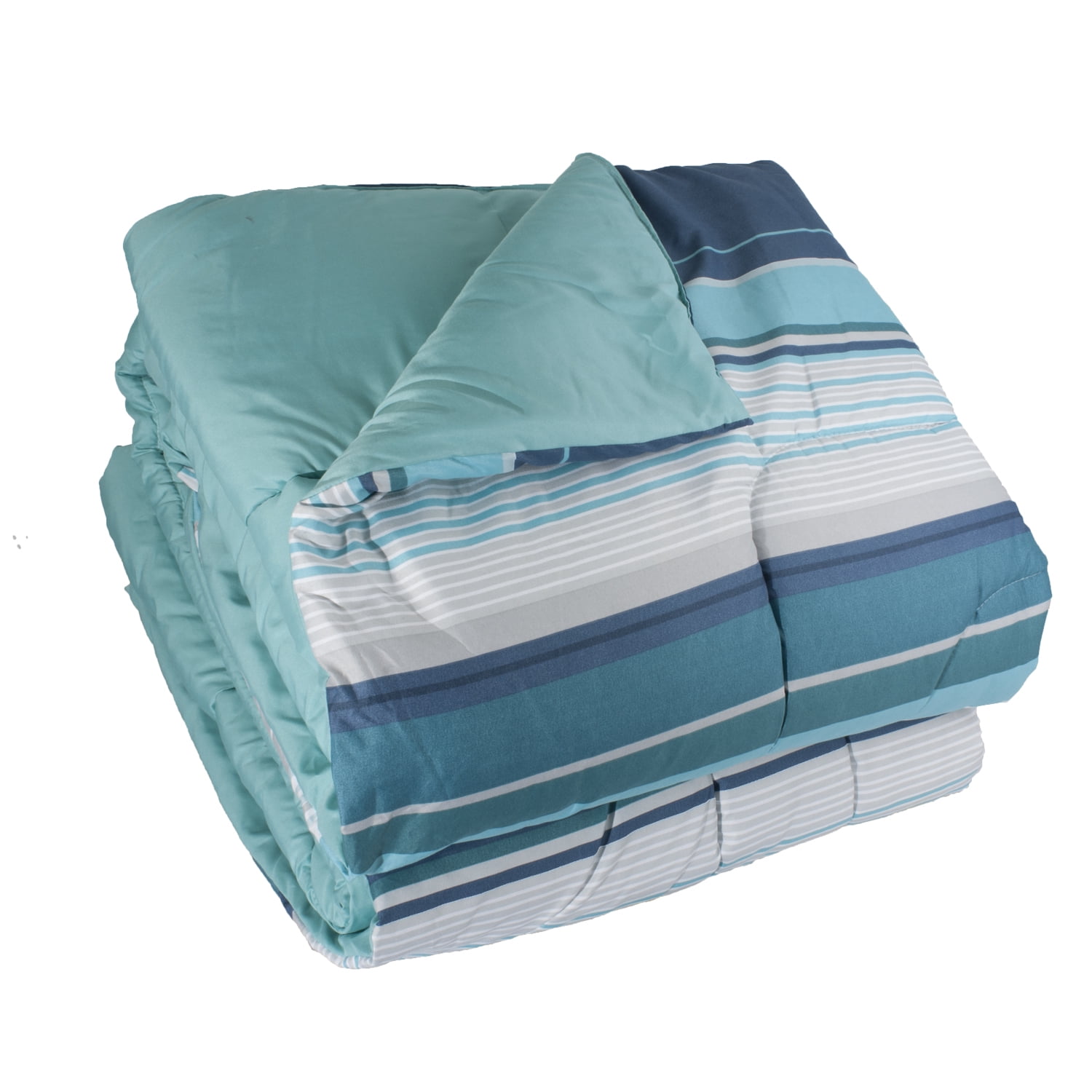 Plumon Andes Microfibra Raya Turquesa 2 Plazas