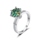 thumbnail image 1 of Anillos de Moissanita de Color D de 3 Uds para Mujer, Anillos de Flor de Plata Esterlina 925, Corte Redondo, Anillos de Diamante Amarillo/azul/rosa, Anillos de Compromiso y Boda con Certificado, 1 of 9