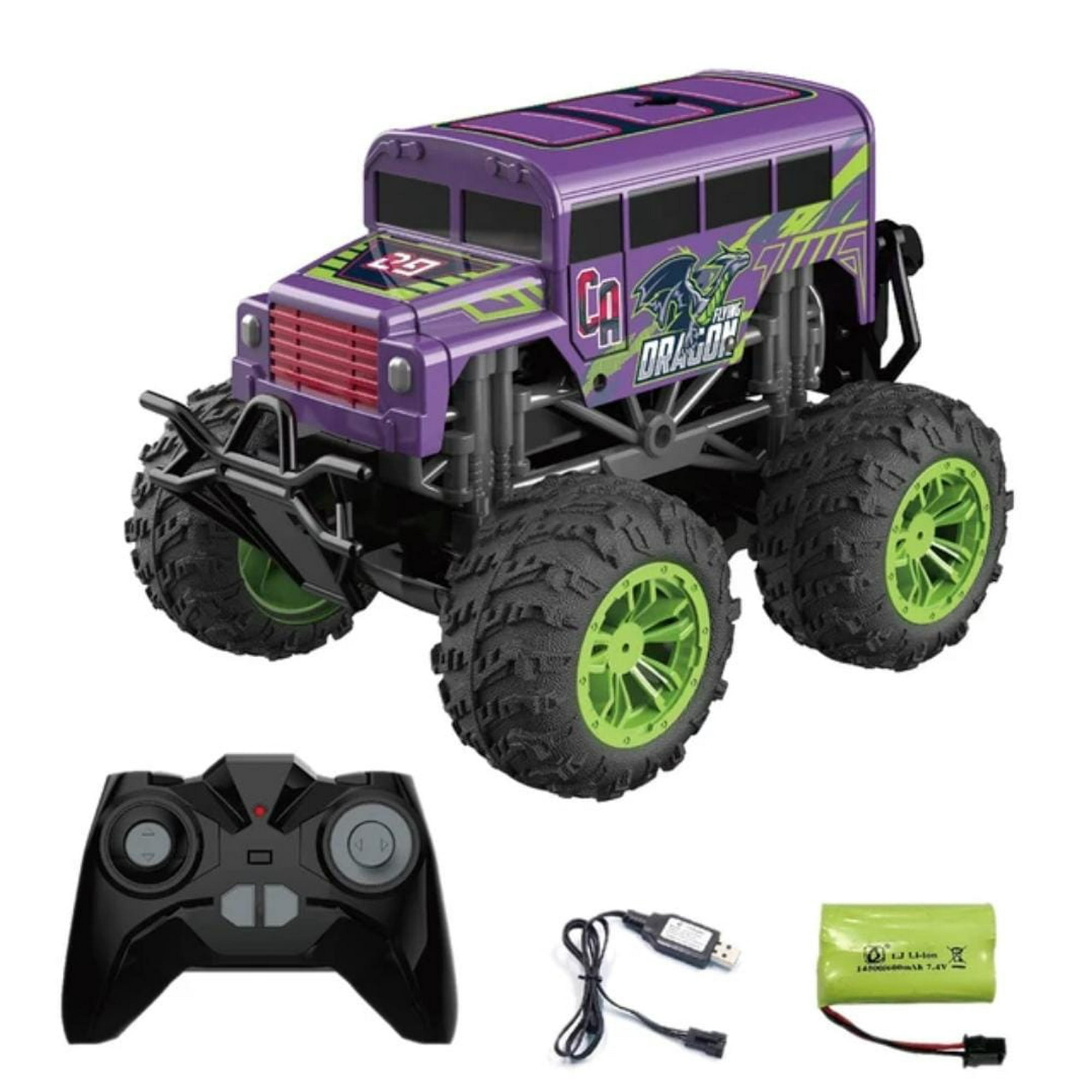 Maravillas Valdivia - Auto 4x4 Control Remoto Con Música, Sonido, Luces Y Vapor Morado